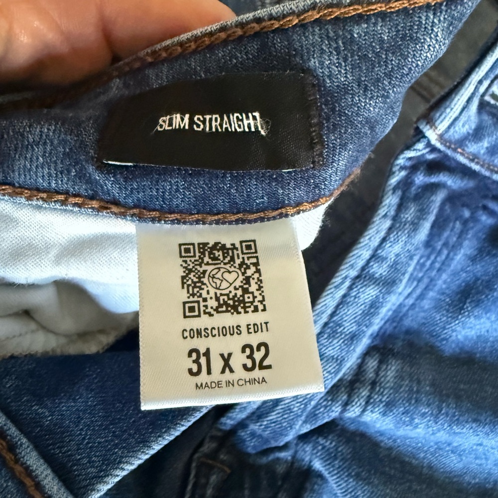 Men’s Express Slim Straight Blue Jeans